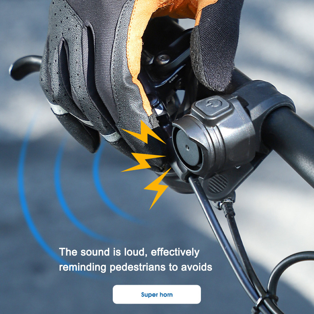 [Em Estoque] Sino Elétrico Para Bicicleta 80dB , Buzina Guidão , Alarme Alto , Acessório De Segurança Ciclo , Recarregáv