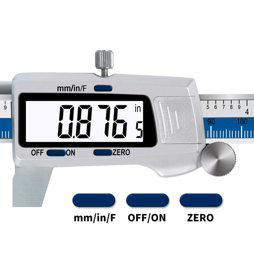 [Em Estoque] Paquímetro Digital Eletrônico , Ferramenta De Medição De Slides De Aço Inoxidável , Micrômetro Com Tela LCD