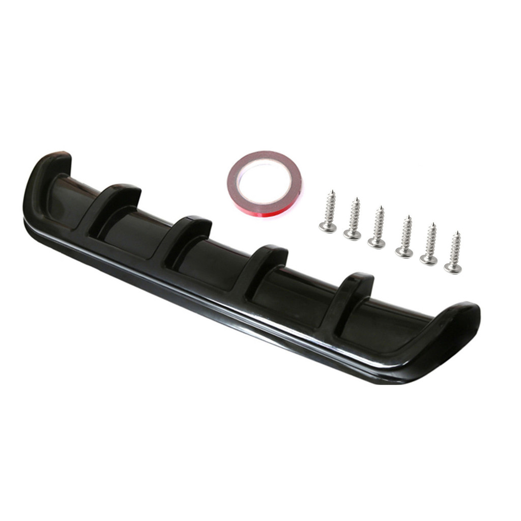 Difusor Universal Para-Choque Traseiro De Carro , 6 Aletas , Estilo Tubarão , Spoiler , Divisor BR0617