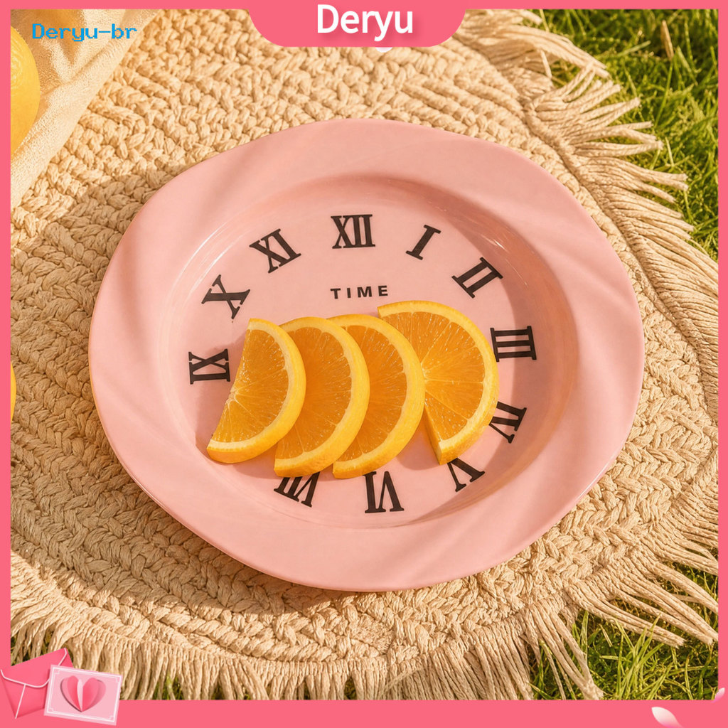 deryu.br Prato De Servir Pequeno Redondo , Aperitivo Com Padrão De Relógio , Pratos Decorativos De Frutas Doces Para Lan
