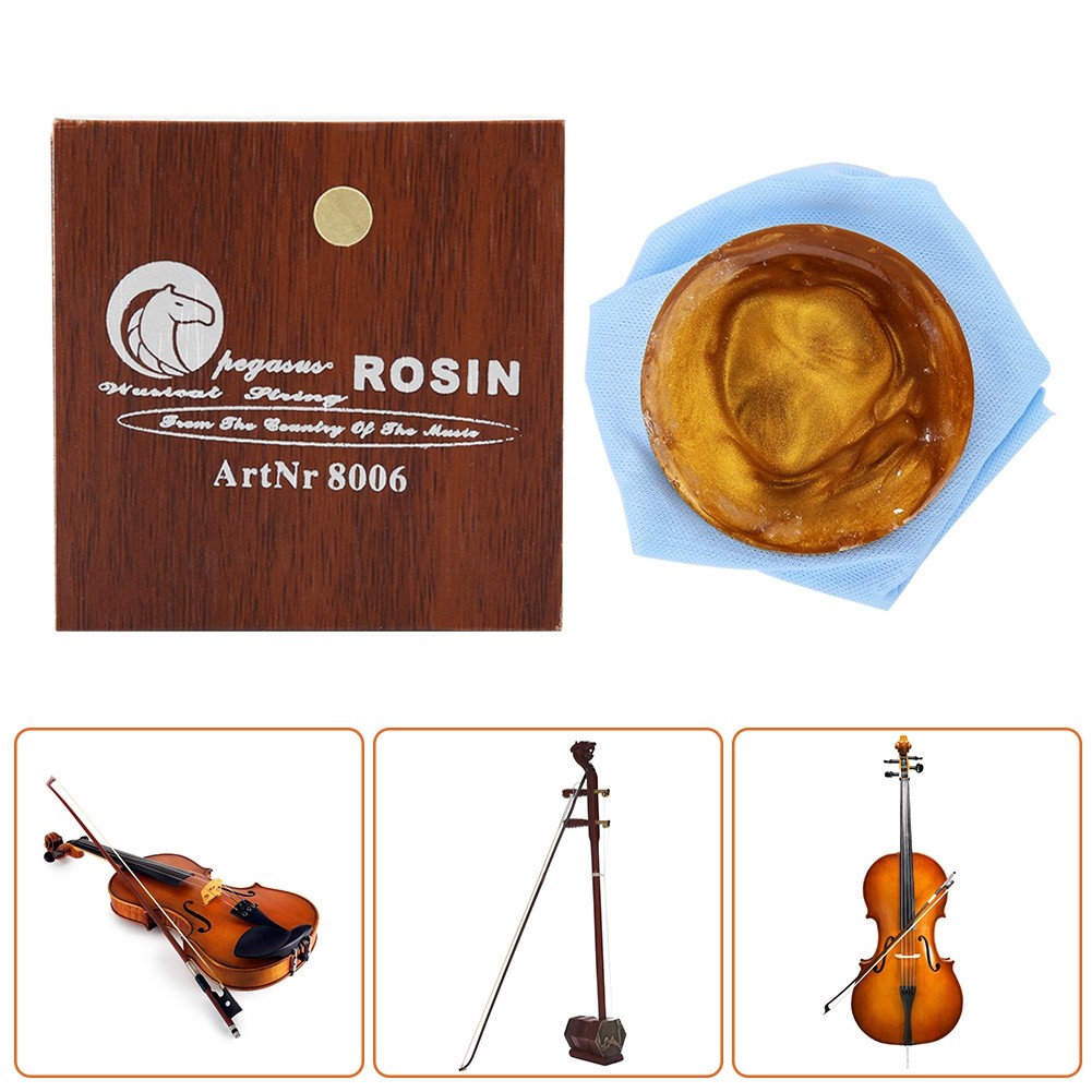 [Em Estoque] Resina Artesanal Premium Caixa De Madeira Para Violino Viola Violoncelo E Erhu (Amarelo)
