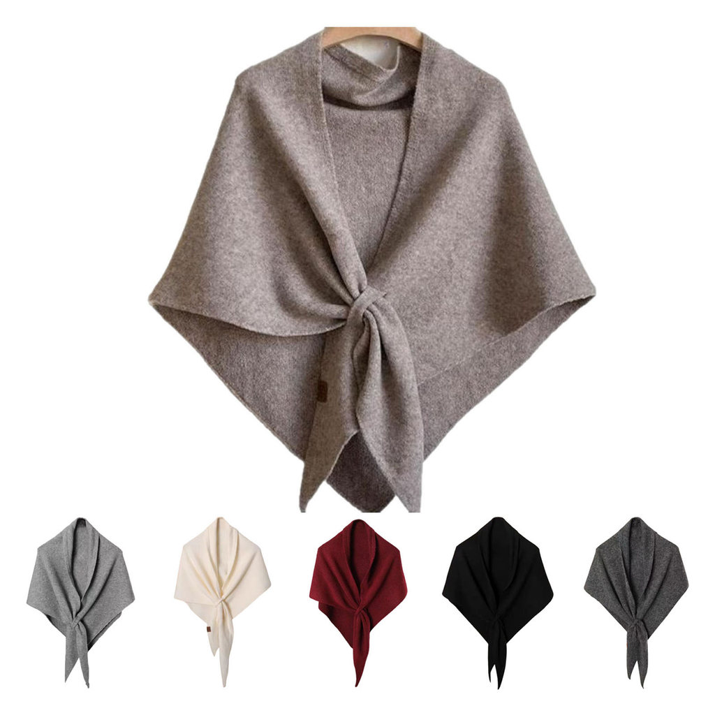 ELLASTORE Feminino Malha Xale Envoltório Listrado Impressão Cardigan Capa Lã Cashmere Cachecol Confortável Senhoras Aces