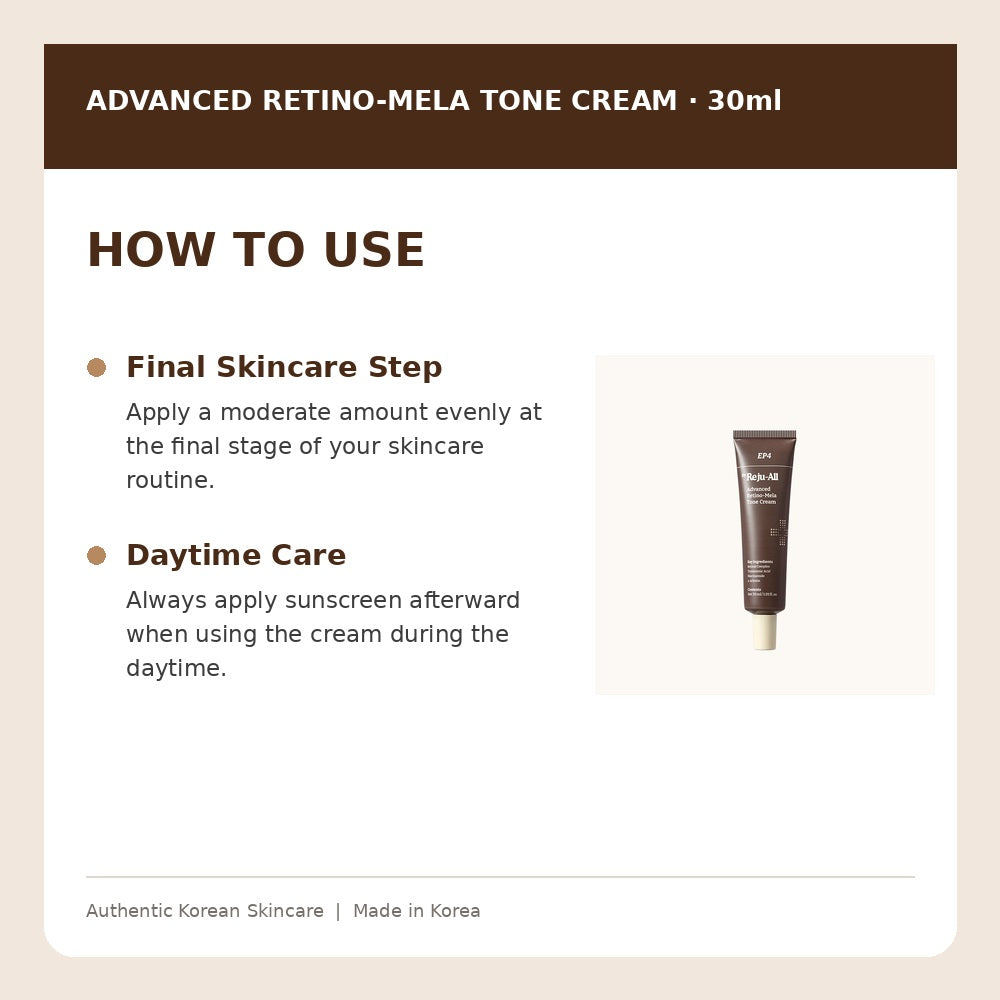 Dr.REJUALL Advanced Retino-Mela Tone Cream 30ml | Korean Brightening Face Cream — imagem 2 de 2