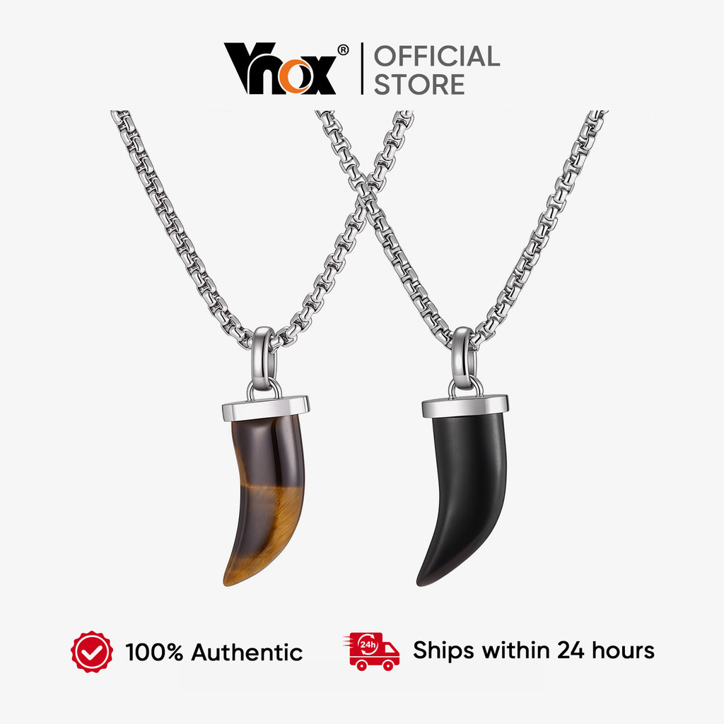 Colar De Chifre Vnox Para Homens Em Joias Da Moda Aço Inoxidável Presente De Uso Diário