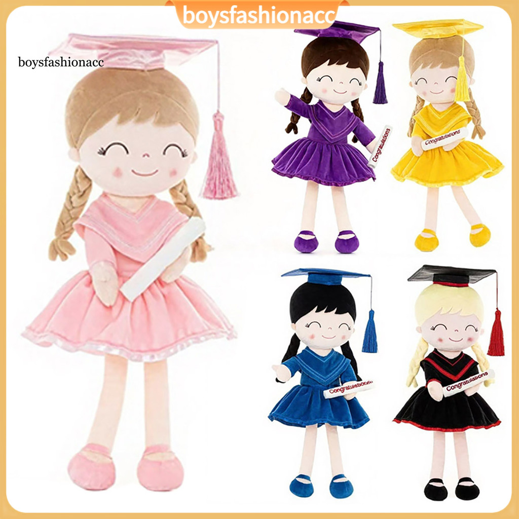 boysfashionacc Boneca De Formatura De 16 " , Brinquedo De Pelúcia Com Boné E Vestido , Presentes Para Jardim De Infância