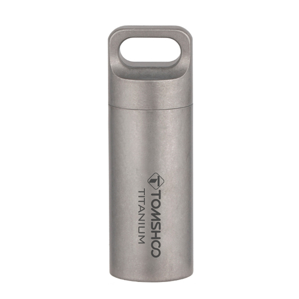 [Snowind1] Estojo Para Comprimidos De Titânio Mini Suporte À Prova D'água Caixa De Bolso Recipiente Viagens Ao Ar Livre 
