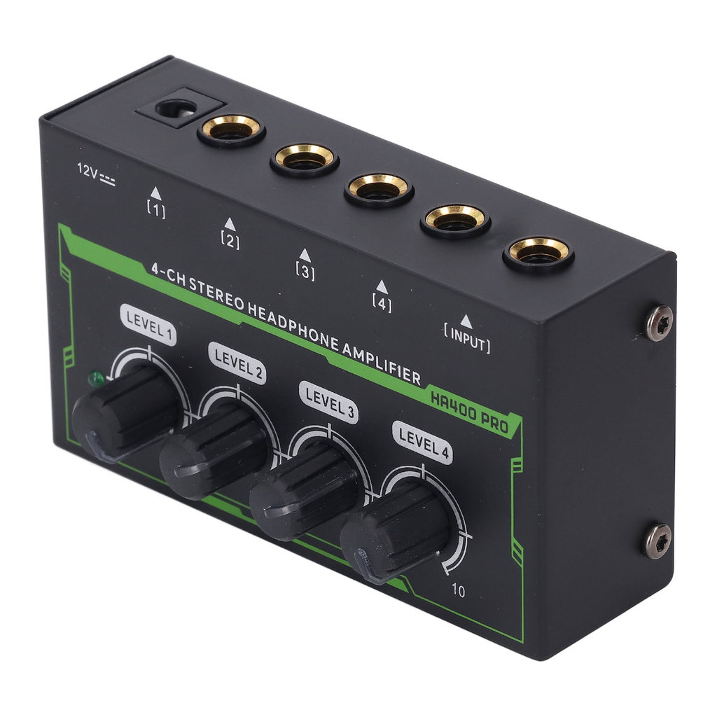 Tggbr Amplificador De Fone De Ouvido De 4 Canais Estéreo DJ Mixer Splitter Com Luz RGB 100KΩ Impedância US Plug