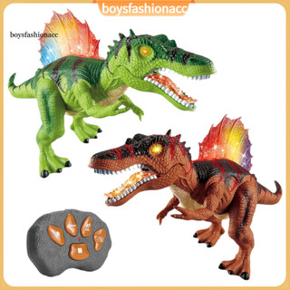 boysfashionacc Brinquedo De Dinossauro Elétrico Infantil Roaring Walking Controle Remoto Spinosaurus Toy Com Som Leve Cr