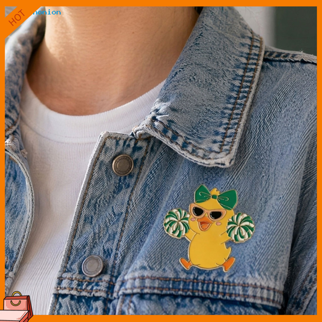 [GON] ☆ Broche De Tecnologia Esmaltada , Pino Em Forma De Pato Líderes De Torcida De Anime De Desenho Animado , Pequeno 