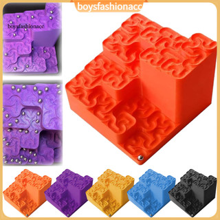 boysfashionacc 3D Impresso Hilbert Curve Marble Run Fractal Ball Track Endless Looping Maze Com Bolas De Aço Arte Cinéti