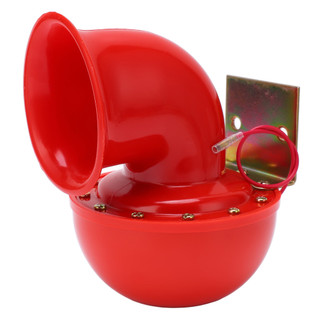 [Em Estoque] Buzina De Carro 150db Ar Vermelho Elétrico Touro Vaca Som Metal Para Caminhão Trem Barco Motocicleta