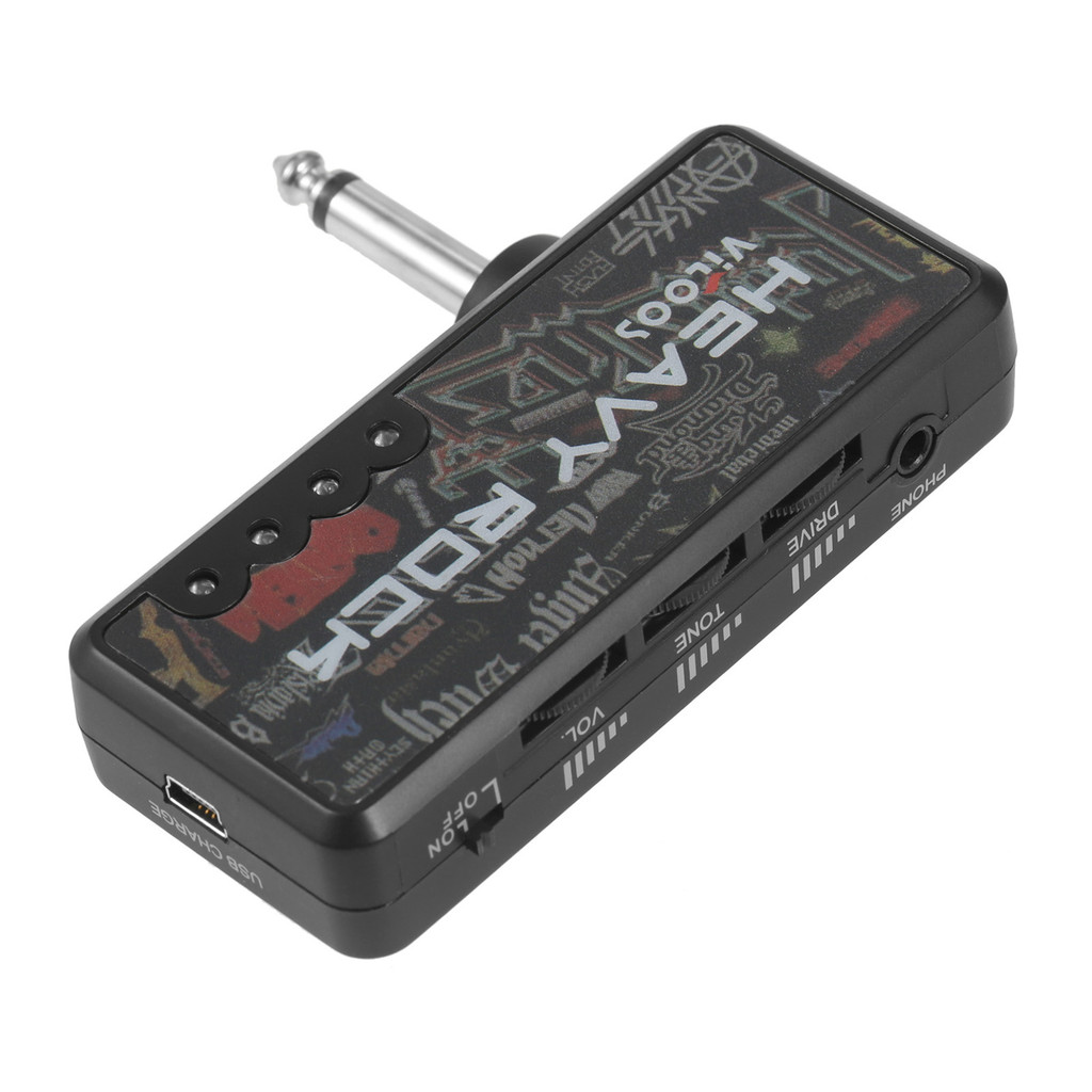 Sicibr VITOOS Plugue Para Guitarra Elétrica Mini Amplificador De Fone De Ouvido Heavy Rock Compacto Portátil