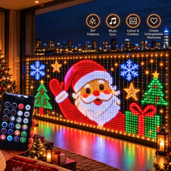 bluehome_USB Luz De Cortina Inteligente , Lâmpada De Corda LED RGB Com Controle Remoto Por Aplicativo , Fada Suspensa Na