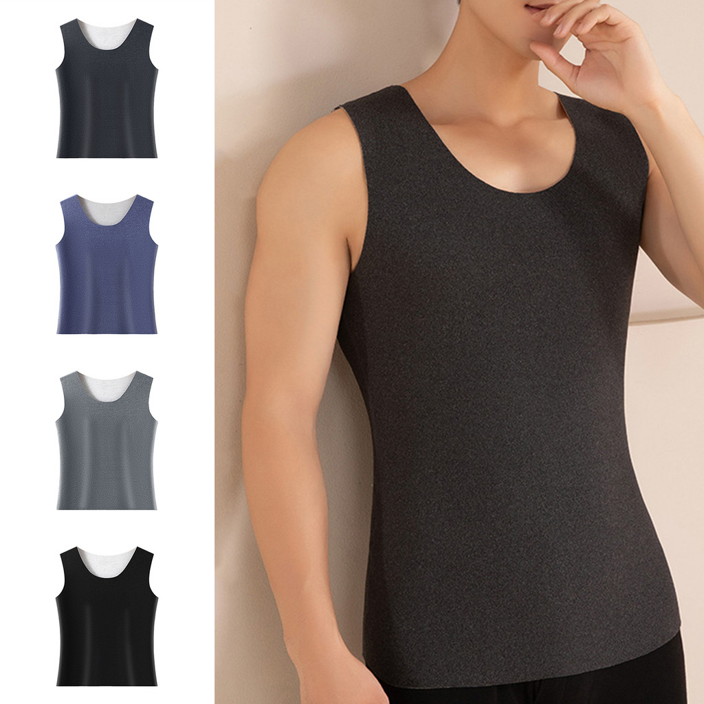 Supperbig Colete Térmico Masculino , Alfaiataria Sem Costura , Alta Elasticidade , Tecnologia DE Lixamento DE Veludo , R