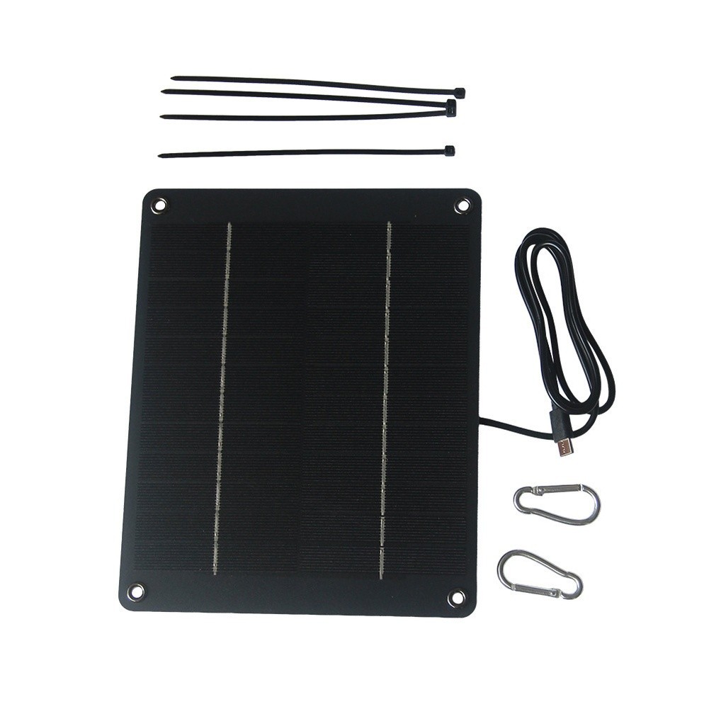 { EOK } Carregador De Painel Solar 6W 12V Com USB-C Para Ventilador De Luz De Segurança De Câmera Externa