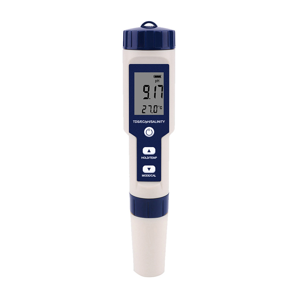 [Novo Estoque Pronto] 5 Em 1 Testador De Qualidade Da Água Medidor Digital Analisador Detector PH/TDS/EC/Temperatu
