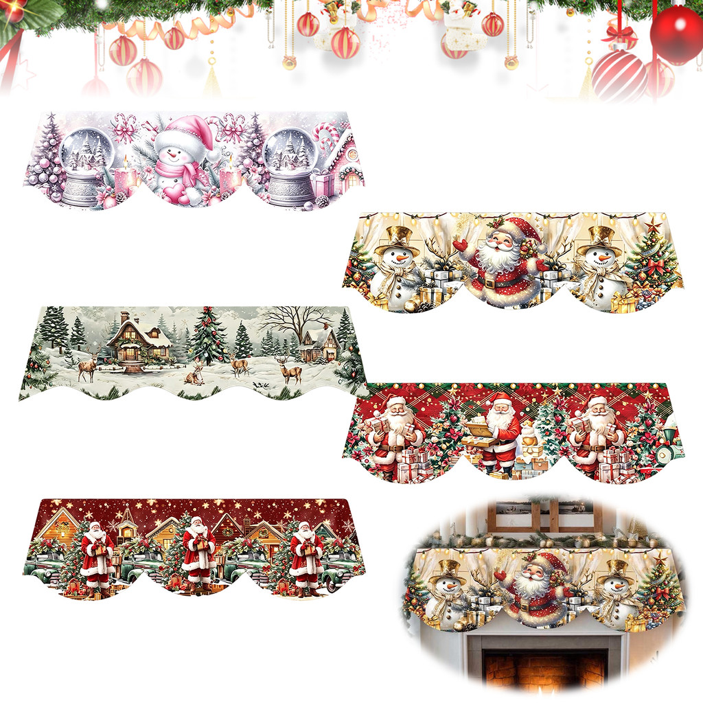 Lenço De Lareira Para Lugar De Natal Shenhua , Capa Decorativa De Corredor , Boneco De Neve , Papai Noel , Guarda De Cob