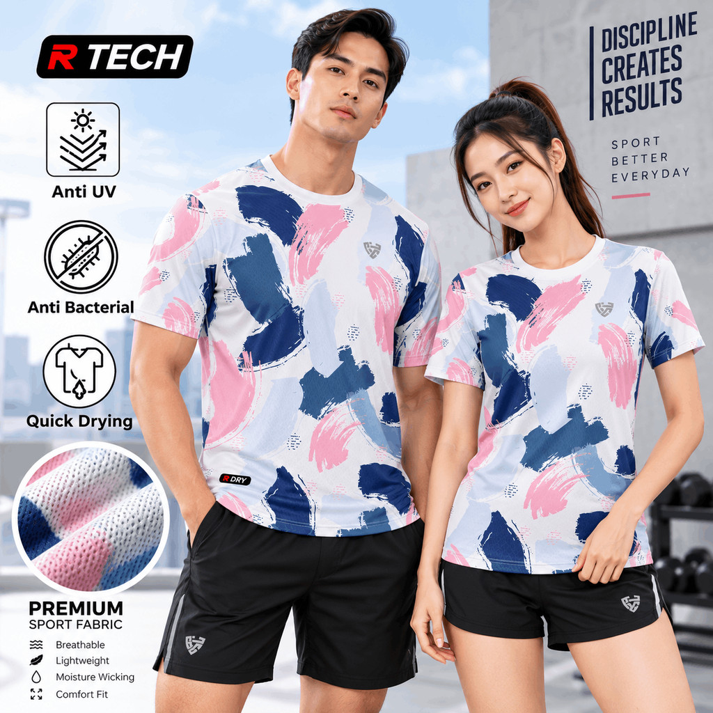 Camisetas Esportivas Masculinas E Femininas Para Corrida , Academia , Futsal , Vôlei , Badminton , Ciclismo , Dryfit , L