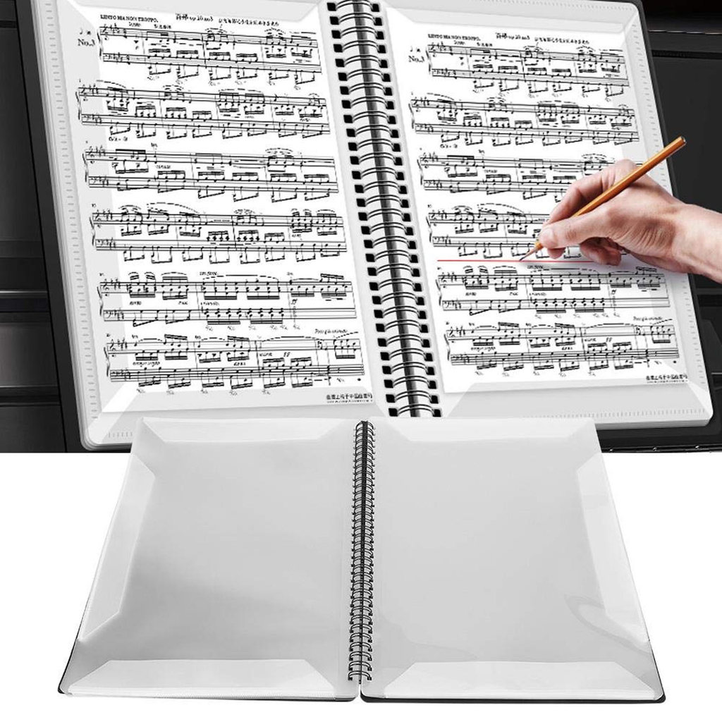 Pasta De Partituras toggbr Tamanho A4 ABS Armazenamento De Papel De Arquivo À Prova D'água Para Piano