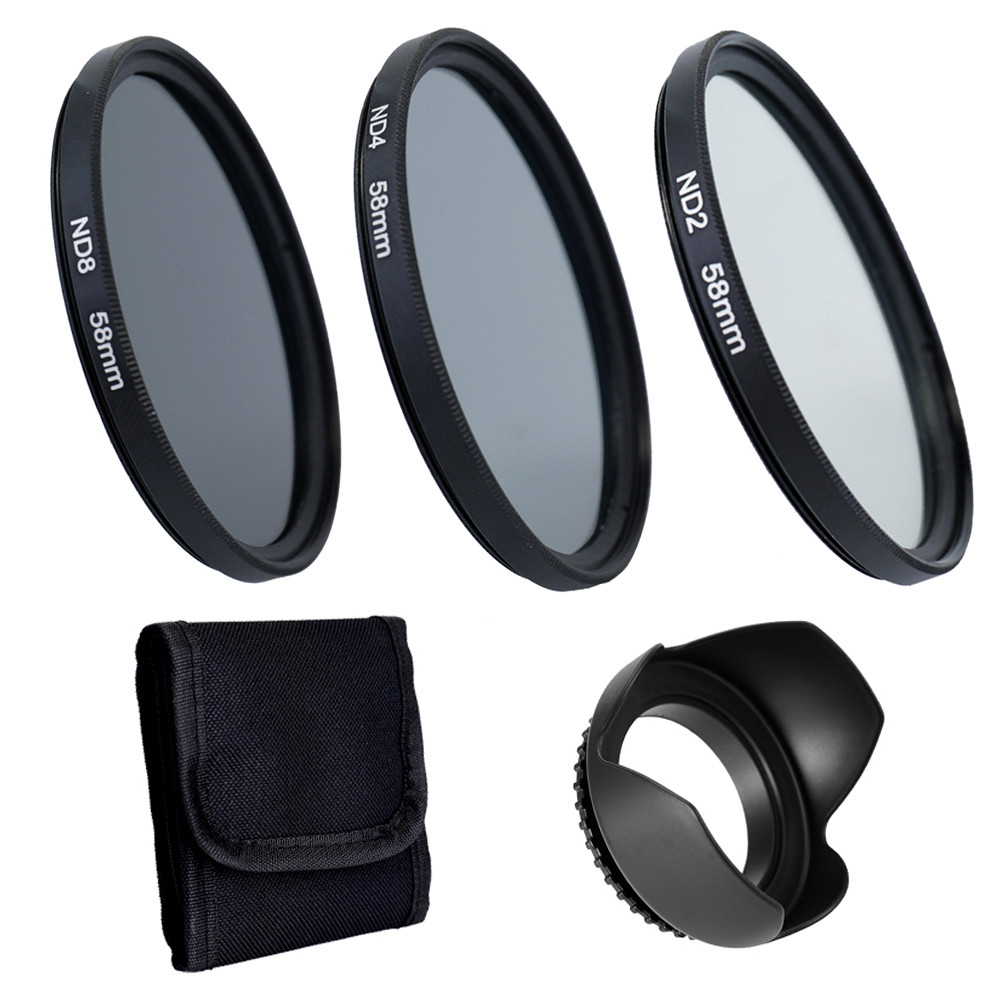 Kit De Filtros De Lente De Câmera Profissional , Substituição De Capa Para Acessórios De Fotografia Canon Dslr 58mm