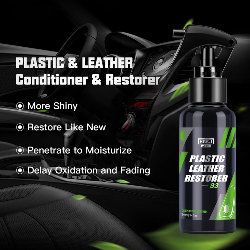 Shenhua 50/100ml Agente De Remodelação Remoção De Manchas Iluminando Assento Couro Plástico Limpador Acessórios Interior
