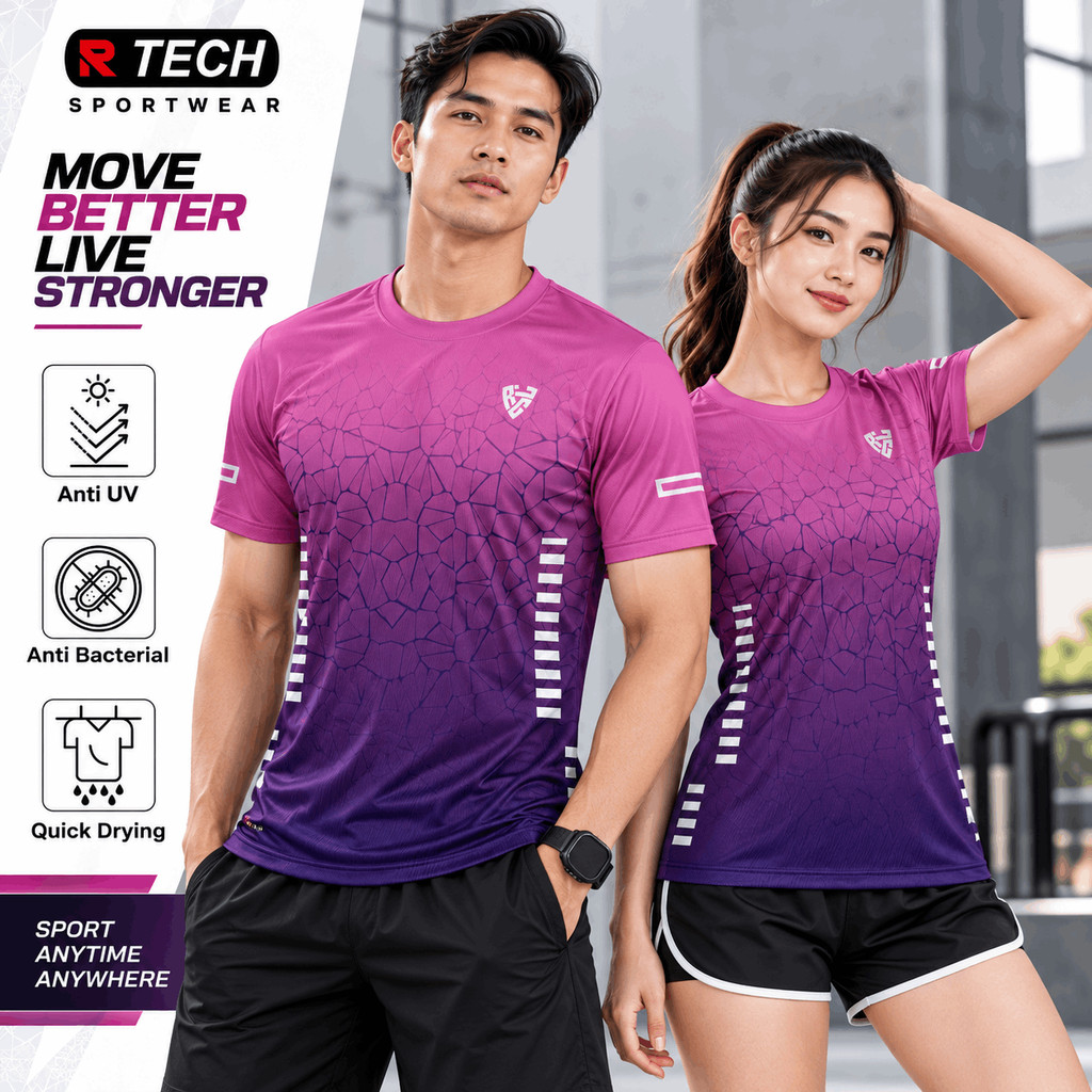 Camisetas Esportivas Masculinas E Femininas , Futsal , Corrida , Badminton , Academia , Ciclismo , Vôlei , Dryfit , Conf