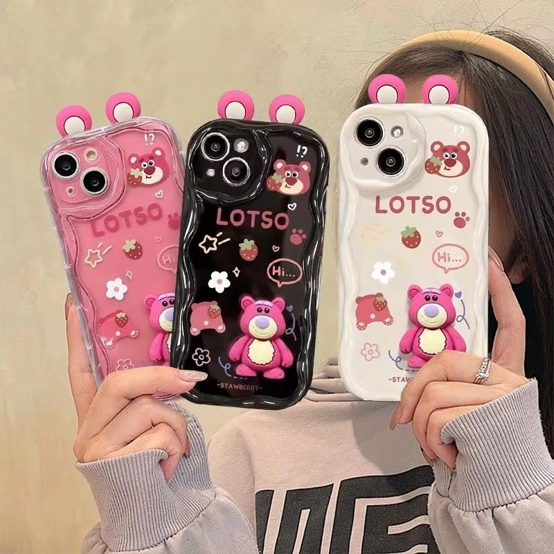 Para Samsung A15 A16 A17 A20 A21s A22 A23 A24 A25 A27 A30 A30s A31 A32 A33 A34 A35 A36 A37 A50 A50s A51 3D Cartoon Lotso