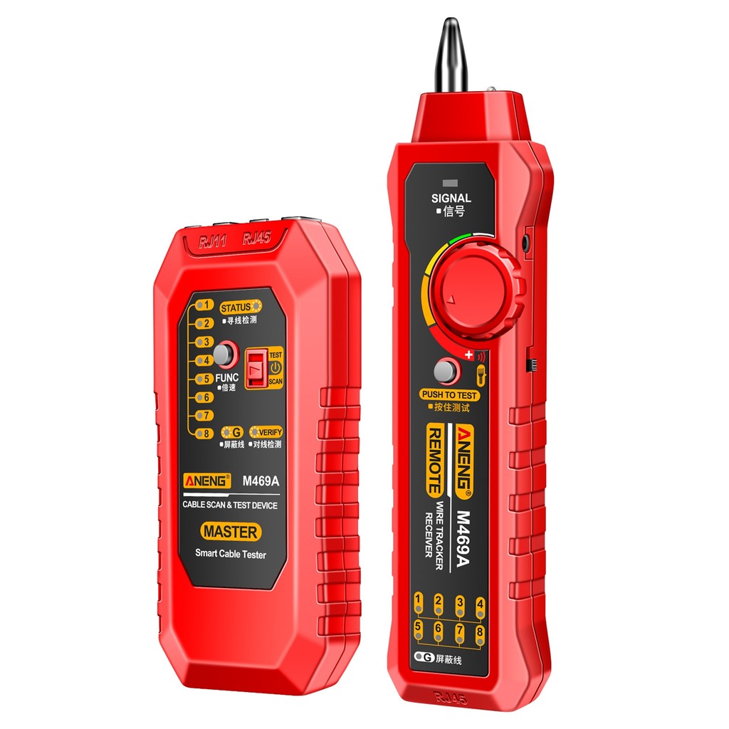 [Novo Estoque Pronto] ANENG M469A Localizador De Cabos De Rede Instrumento Multifuncional De Teste Anti-Interferência