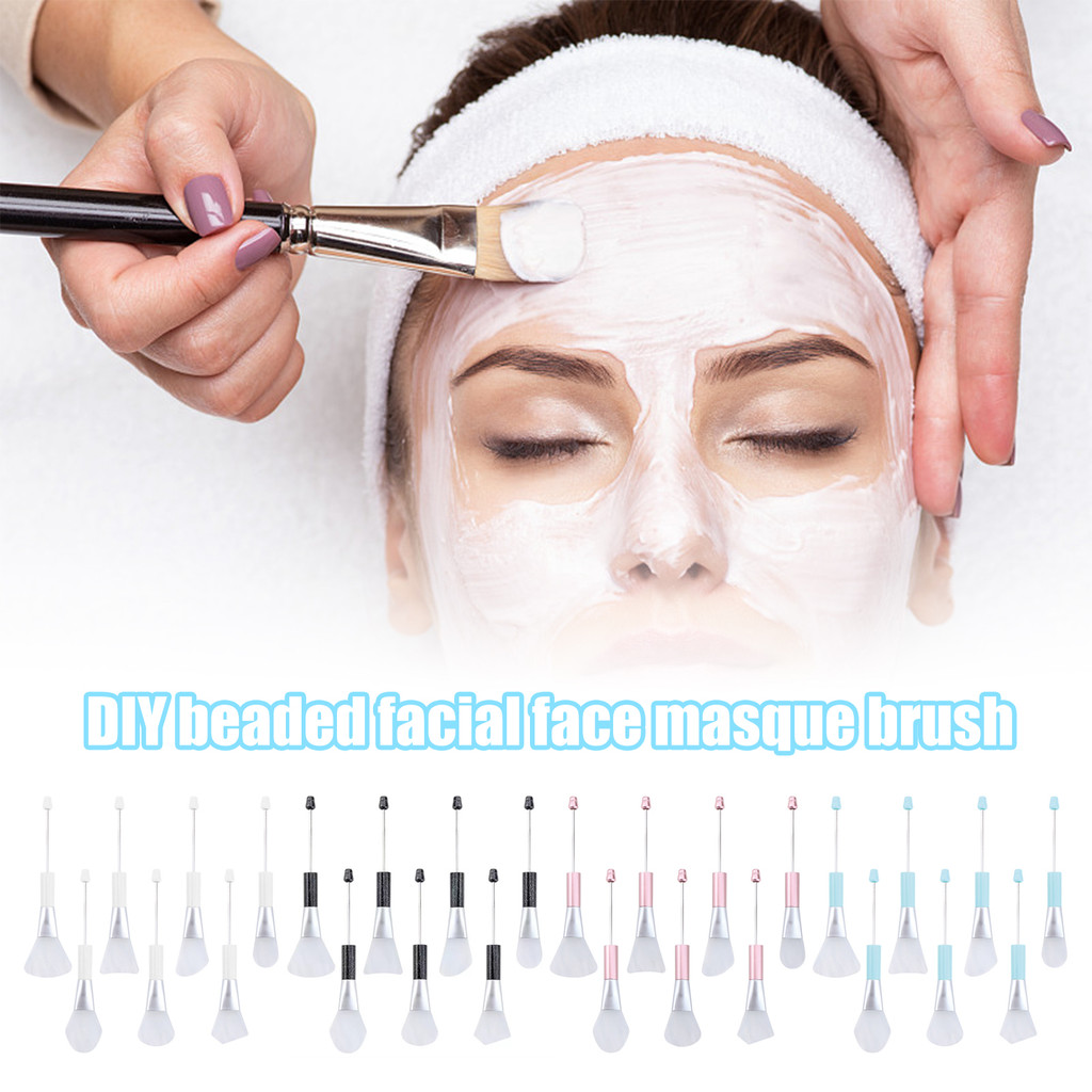 [CTO] Pincel De Máscara Facial De Contas DIY De 7 Unidades , Aplicador De Espátula Macia De Silicone Para Cuidados Com A