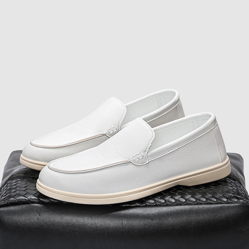 Sapatos masculinos casuais deslizamento-em sapatos preguiçosos de cano baixo leve tênis masculinos moda sapatos