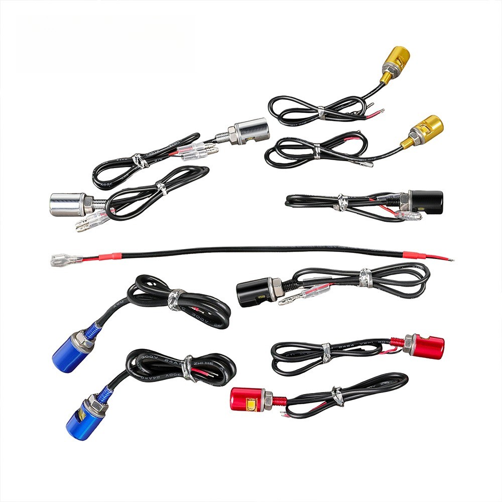 2 Pçs Falcão Olho LED Motocicleta Turn Signal Light 12V Universal Lâmpada De Etiqueta Traseira Para Motocicletas Scooter