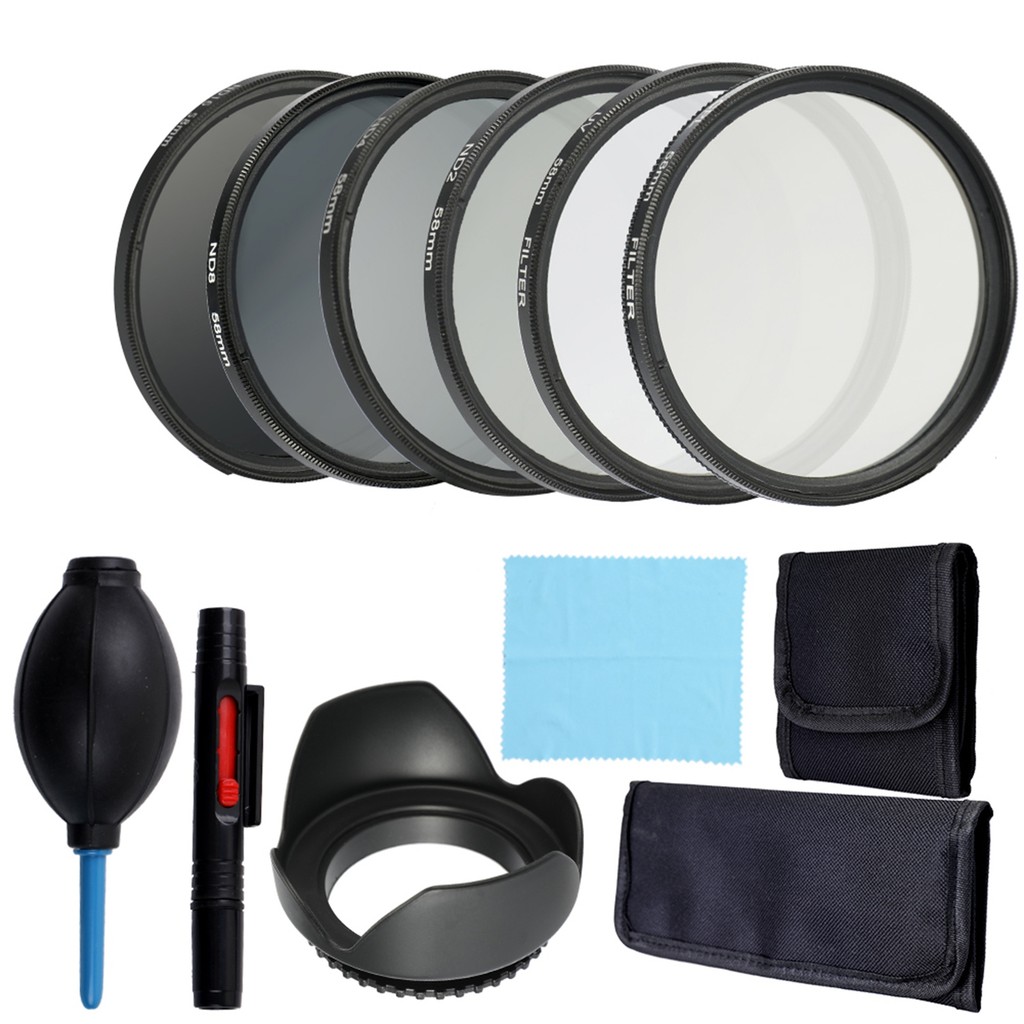 Pacote Profissional De Lentes E Filtro , Kit Completo De Acessórios Para Câmera Compacta , Fotografia 58mm