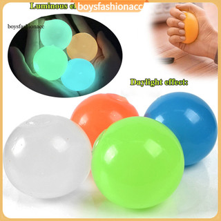Meninosfashionacc 6/12 Unidades Bola Pegajosa Luminosa Que Brilha No Escuro Teto De Parede TPR Alívio De Ansiedade De Es