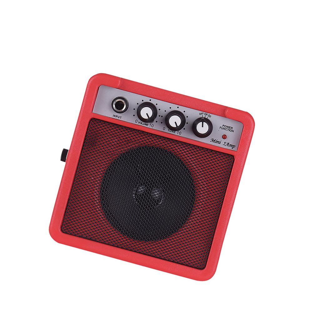 [hml1] Mini Alto-Falante Amplificador De Guitarra De 5 W Com Entradas De 3.5 Mm E 6.35 Saída De 1/4 De Polegada Suporta