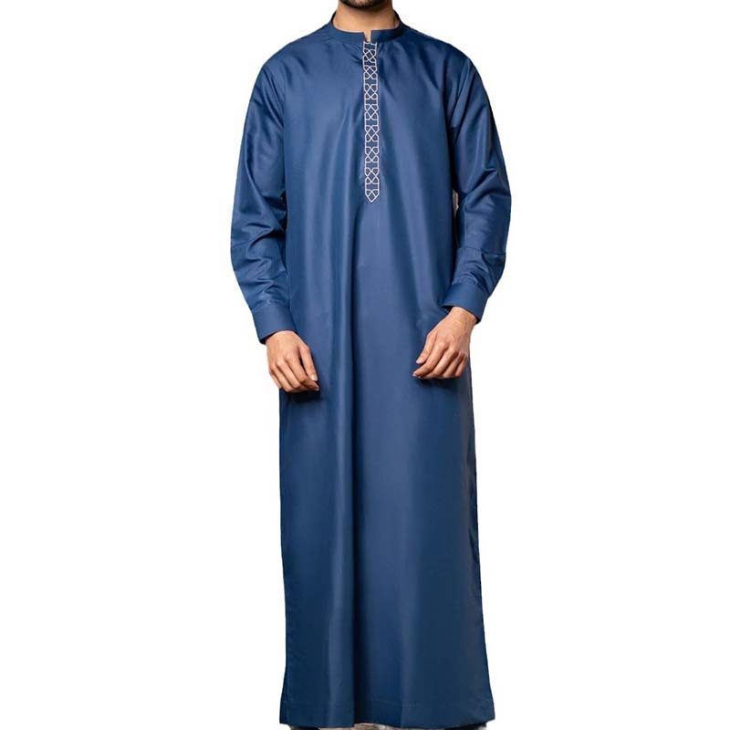 Homens Muçulmanos Manga Longa Robe Abaya Daffah Jubba Thobe Paquistanês Árabe Saudita Kaftan Islam Roupas De Oração