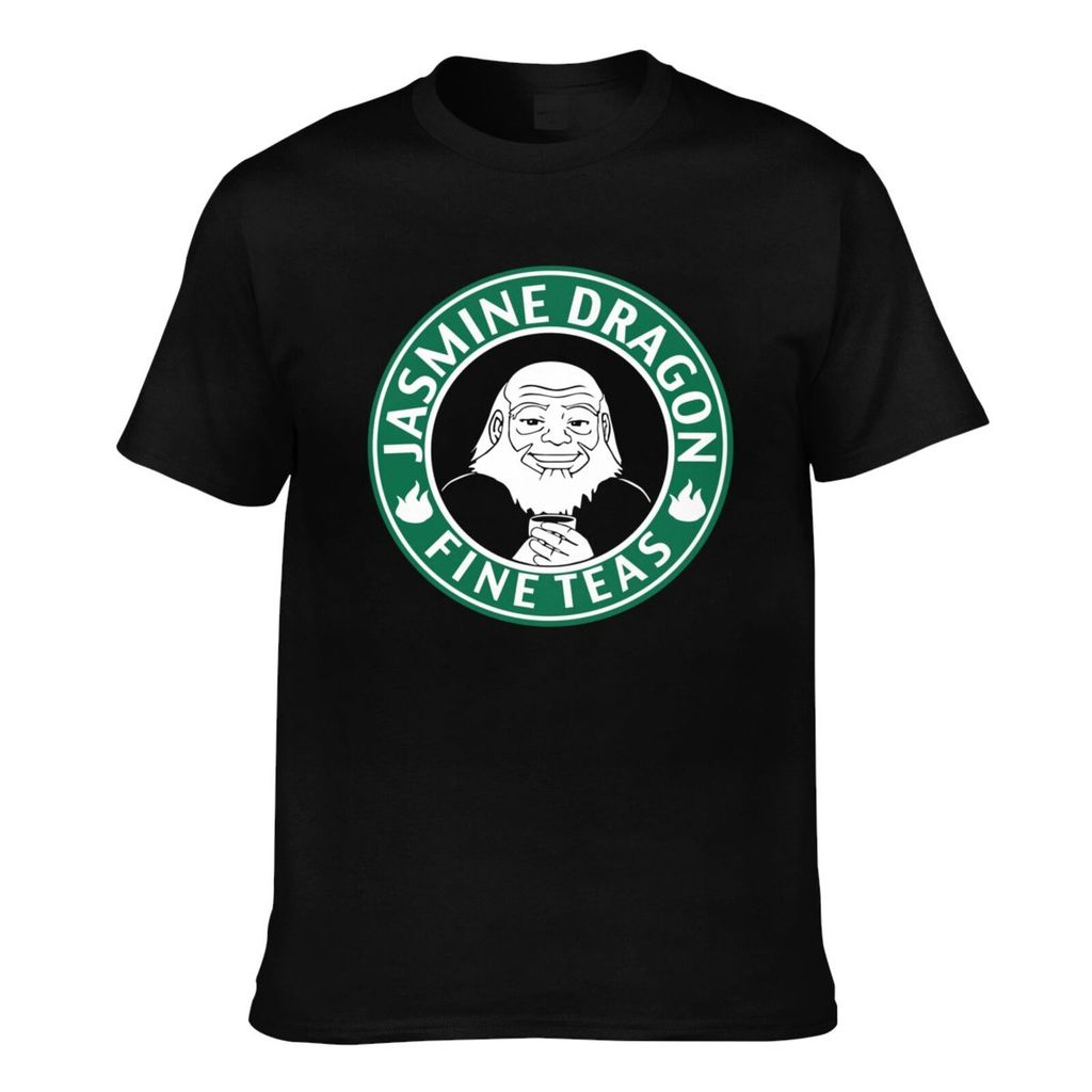 Moda Verão Camiseta Jasmim Dragão Chá Avatar O Último Airbender Algodão Masculino