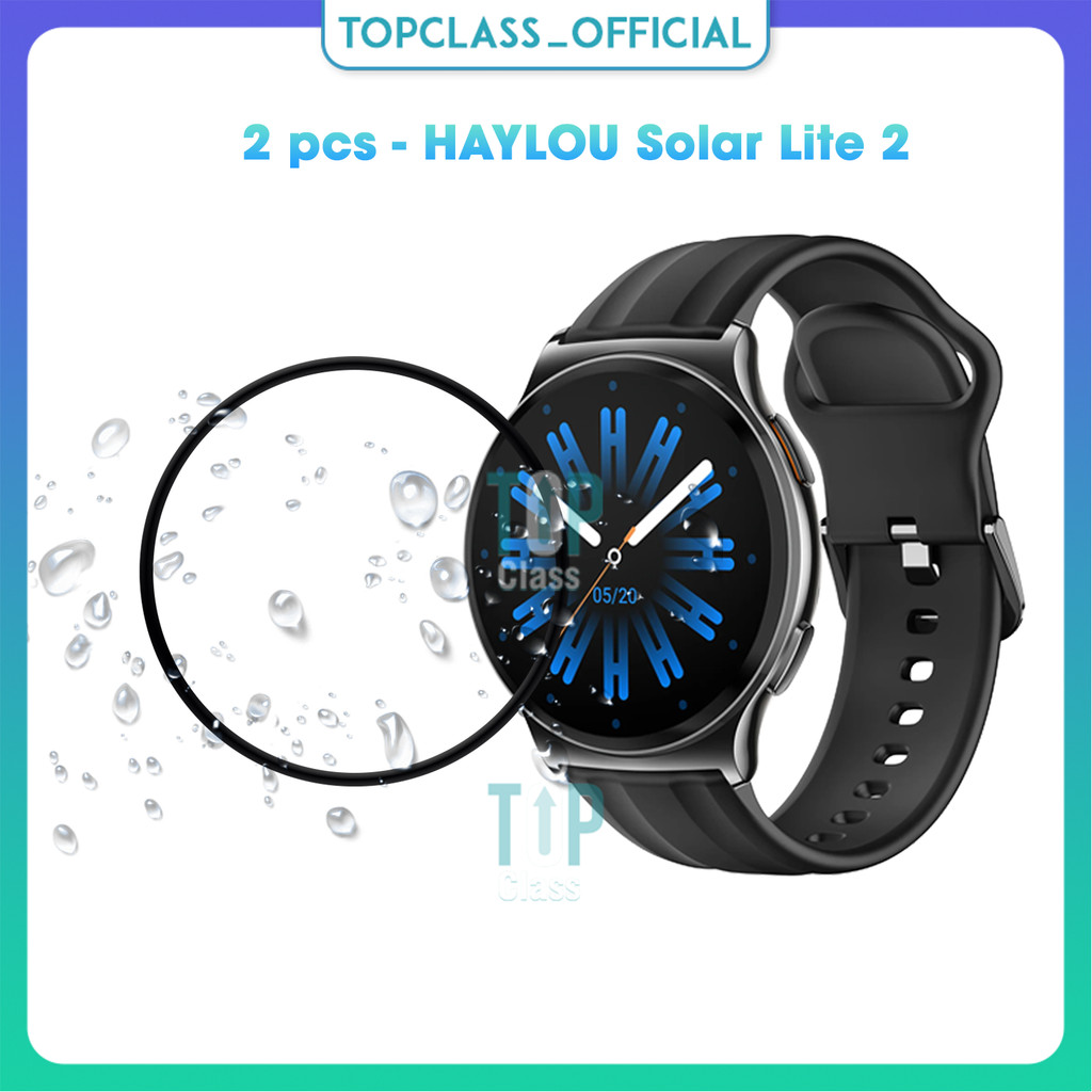 Conjunto De 2 Protetores De Tela De Vidro Temperado Para Smartwatch Relógio Inteligente HAYLOU Solar Lite 2