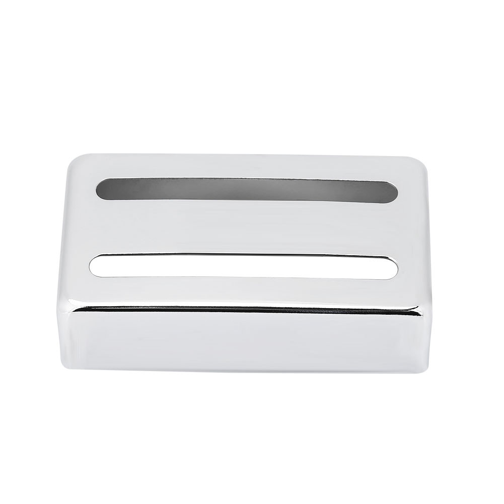 sicibr Estojo De Captador De Guitarra De Metal Com Dois Slots , Capa Humbucker De Latão Para Guitarras Elétricas Prata