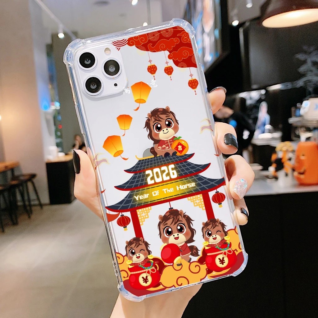 Capa IMLEK 2026 Cavalo Ano Novo Chinês SAMSUNG A05 A05S A42 M33 M53 5G A3 A5 A7 2015 2016 2017 A310 A320 A510 A520 A710