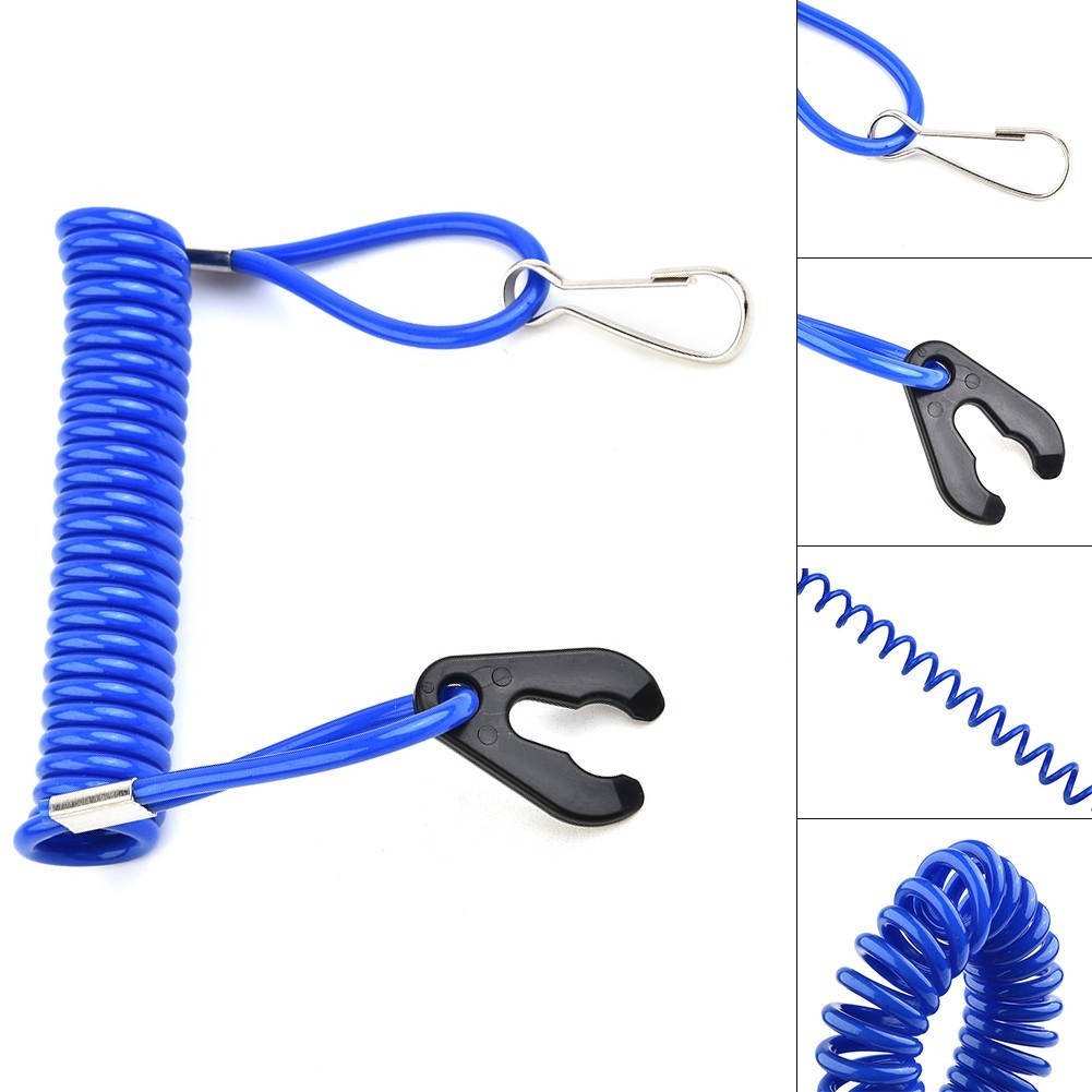 FARI Rápido Para Jet Ski Outboard Stop Kill Key Corda De Segurança Flutuante Azul Honda