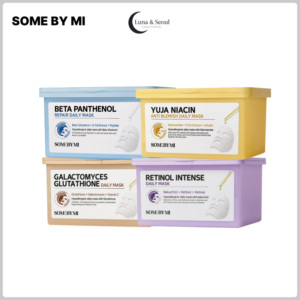 [SOME BY MI] Máscara Diária 30EA 4tipos Beta Pantenol/Glutationa/Retinol/Yuja Niacina