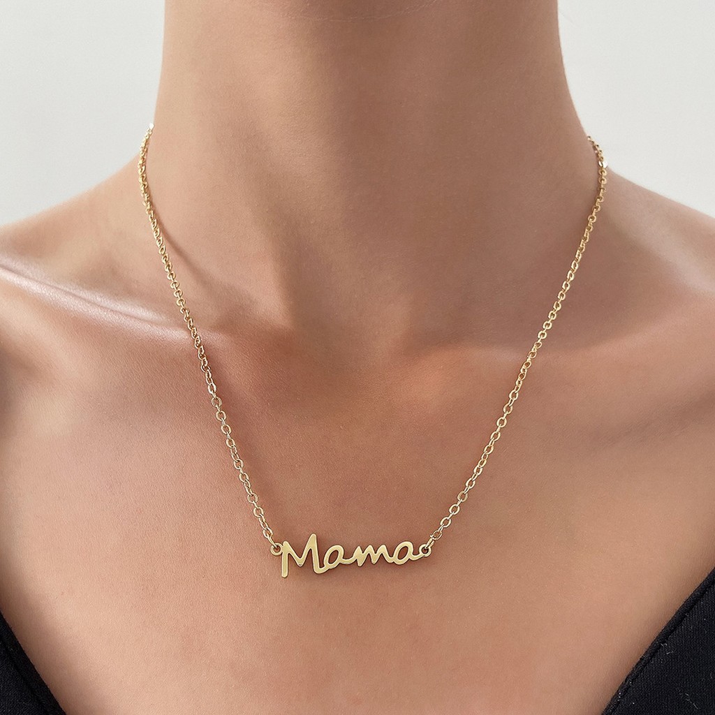 ELLASTORE Mama Colar Pequeno Pingente Dia Das Mães Joias Presente Para Nova Mãe Mulheres Esposa Aniversário