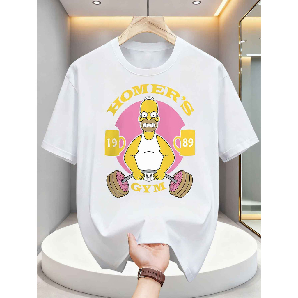 Camiseta Masculina Casual De Manga Curta Com Estampa Sylvester Simpson Simpsons Autorizado Versátil Masculino