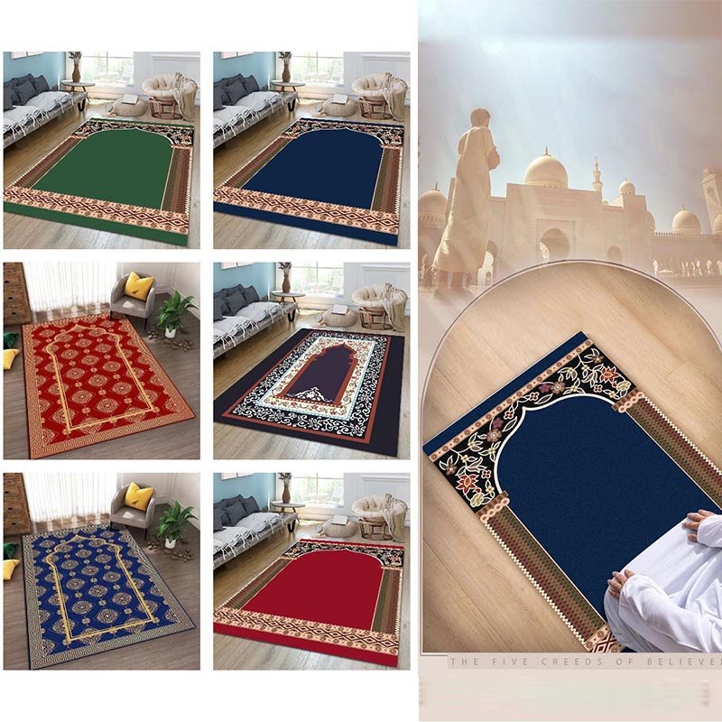 Imagem Tapete De Adoração Com Estampa Muçulmana , Oração Para Casa , Sala De Estar , Quarto , Fácil De Cuidar De material De Ve