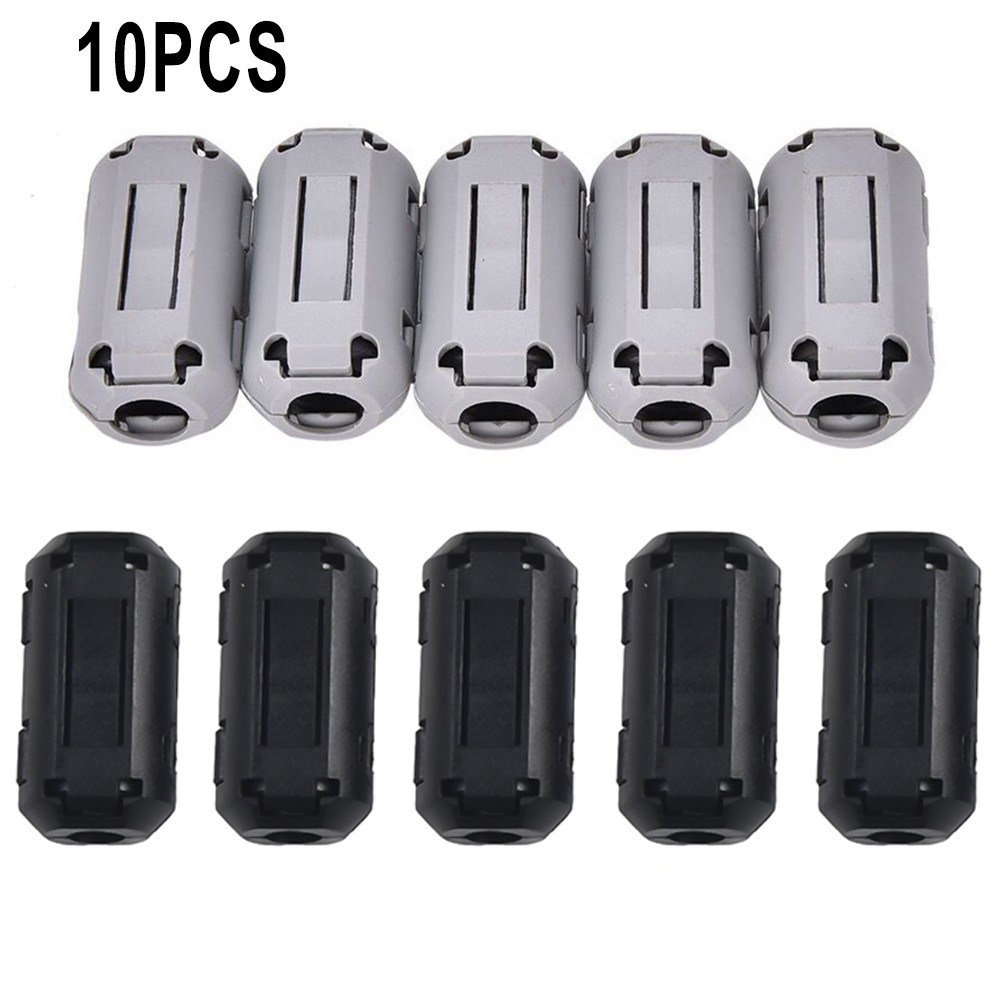 FARI Rápido 10 Pcs 5mm Núcleo De Ferrite Supressor De Ruído Filtro Anel Cabo Clipe No Fio Para RFI