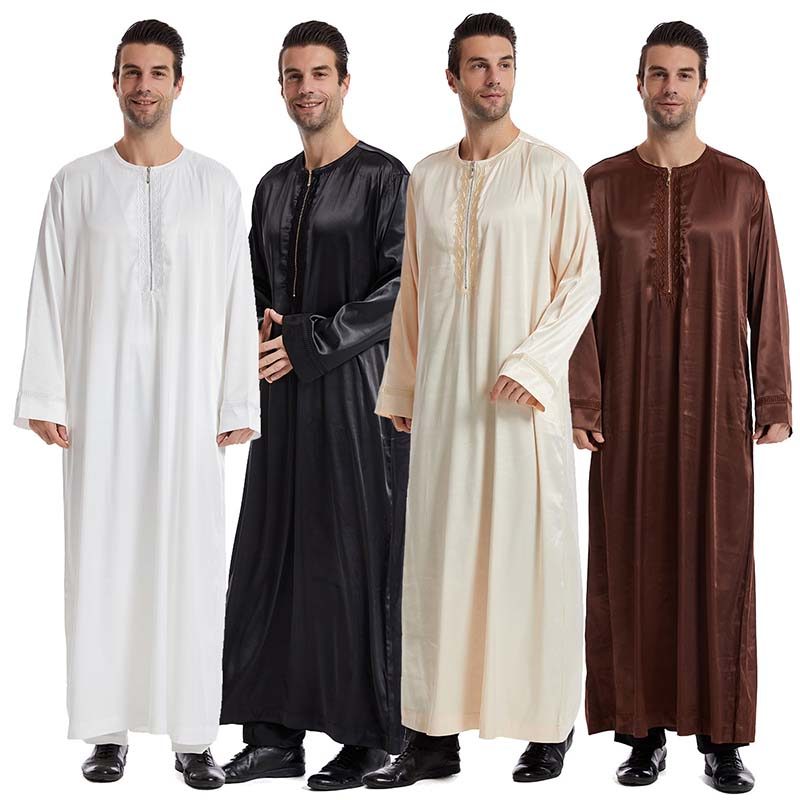 Novas Roupas Masculinas Muçulmanas Islâmicas Soltas Jubba Thobe