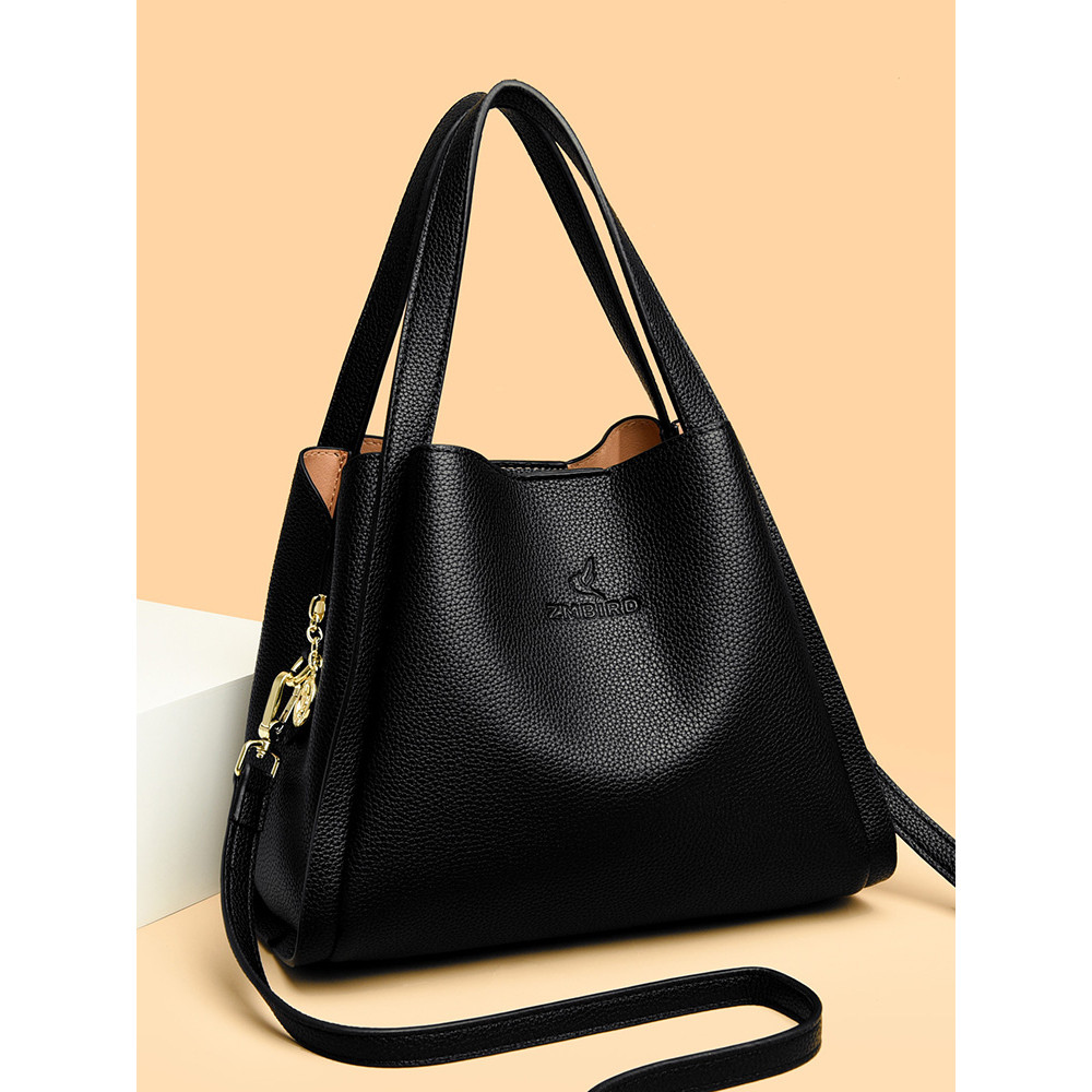 2026 novo estilo primeira camada de couro senhoras bolsa bolsa textura feminina grande capacidade balde saco couro genuí em Oferta na Shopee