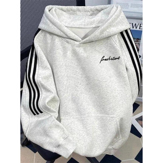 American Street Wear carta juventude impresso moletom com capuz masculino outono inverno solto forro de lã All-Match eng