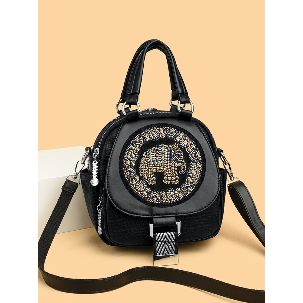 Mochila feminina 2026 novo estilo multifuncional couro genuíno bolsa feminina moda tendência All-Match Crossbody saco se