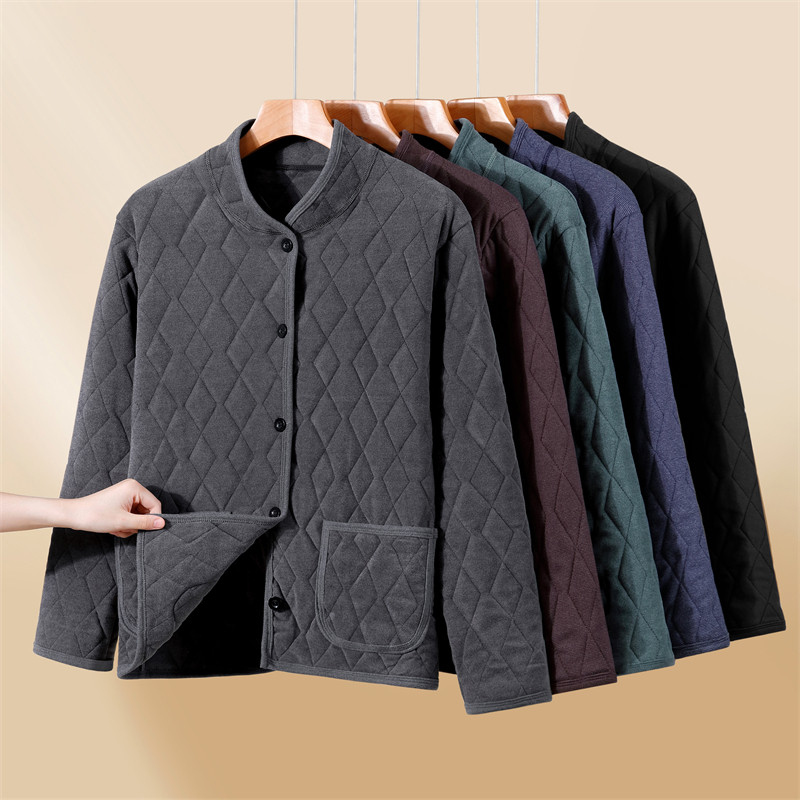 Outono inverno roupas masculinas roupas acolchoadas de algodão pai roupas de lã acolchoada jaqueta espessada idosos de m